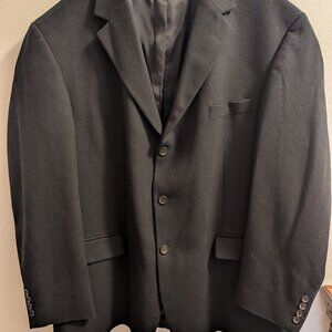 Andrew Fezza Black Silk, Wool, & Cashmere Blazer Size 46R